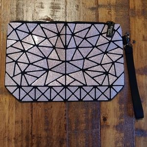 Eugenia Cooney Geometrical Glitter Clutch
